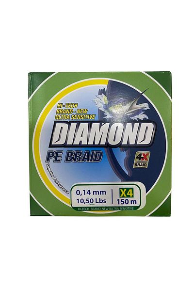 BAUER Diamond 4X Pe Braid 150 Mt 0.14 mm Fishing Line