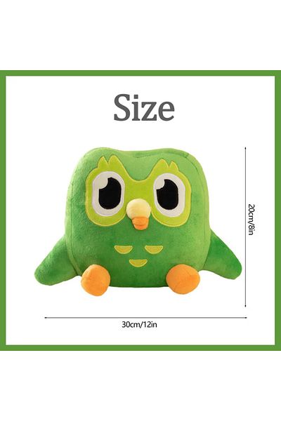 Choice Green Green Owl Plush Toy Soft Stuffed Chubby Owl Plushie Cute Cartoon Animal Doll Pillow Room Decor
