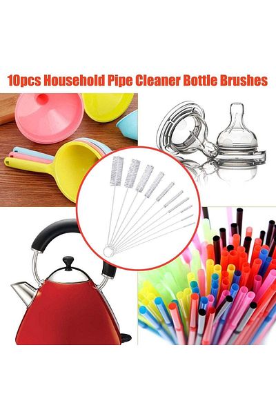 Museburan 2 Pieces Practical Bendable Cleaning Brush Keyboard-pipette Cleaning Brush Fine Cleaning Brush White