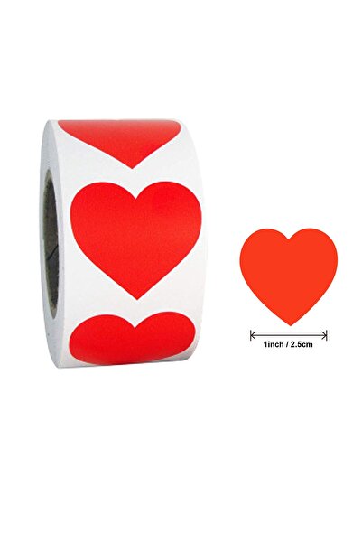 Choice أحمر - 500 قطعة 500 قطعة ملصقات حب على شكل قلب لمستلزمات تغليف هدايا ع...