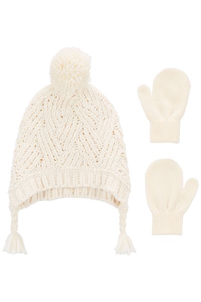 Carter's Girl's Beanie Gloves Set 2 Pack