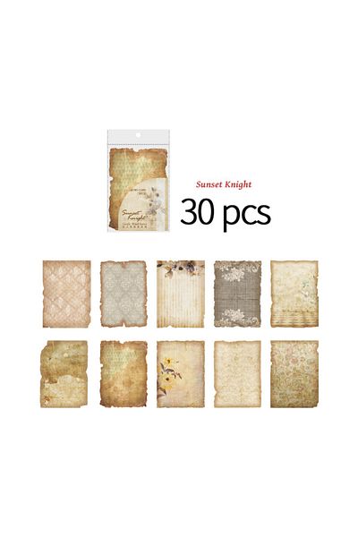 Choice G 30 Pcs/pack Vintage Material Paper Base Decorative Background Paper Hand Made Diy Scrapbooking Ma.