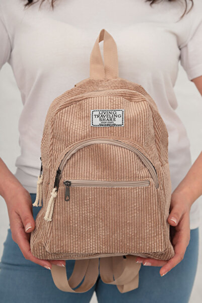 tarzımsüper Dámský komfortní model nové sezóny se sametovou šňůrkou, dvoukomorová přední kapsa školní sportovní cestovní batoh