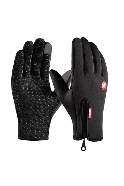 Choice L black Winter Men's And Women's Warm Gloves, Waterproof And Skin Friendly Touch Screen, Suitable Fo