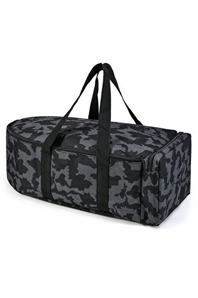 Choice حقيبة حمل محمولة كبيرة الحجم باللون الأسود المموه لصيد الأسماك مقاومة ...