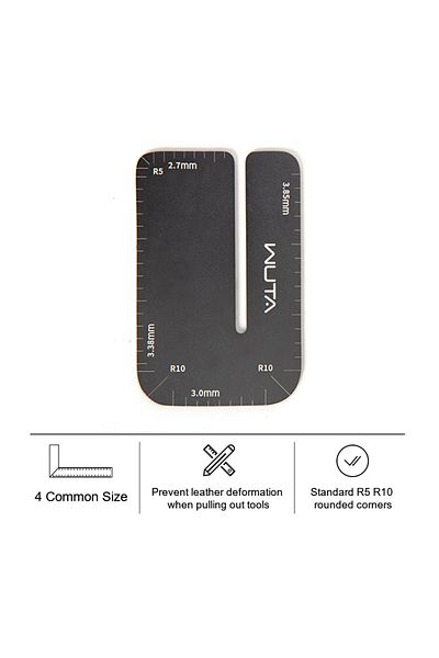 Choice Frosted Black-1pc Wuta Leather Punch Aid Pulling Board Diamond Chisel Pricking Iron Aid Mate Auxilia