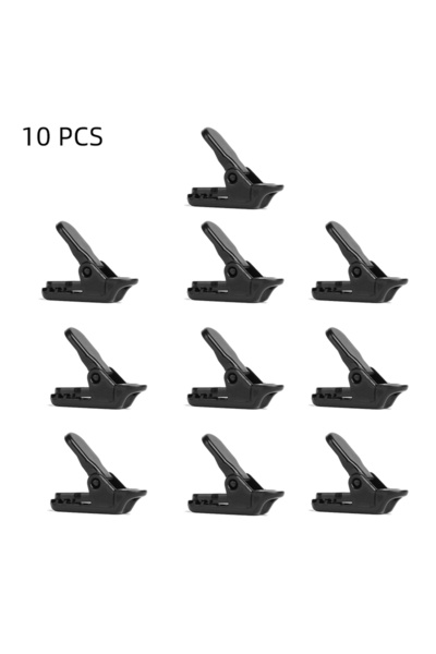 Choice أسود - 10 قطع 5/10 قطع مشبك مظلة مشابك قماش القنب مشابك كبس خيمة التخييم أداة شد للبقاء على قيد الحياة في الهواء الطلق