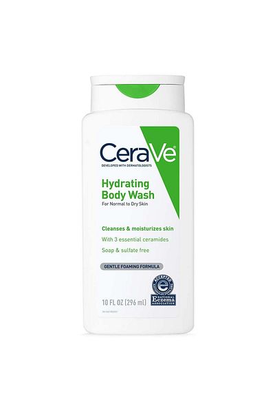 CeraVe Body Wash for Dry Skin with Hyaluronic Acid | Sulfate and Fragrance Free 296ml
