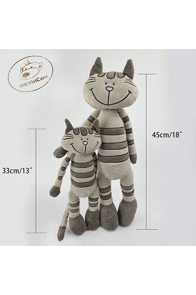 Choice High 45cm Gray Cat MR ViviCare Cat Plush Toy Small Soft Simulation Kids Stuffed Animal Toys For Chil