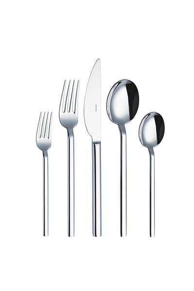 Jumbo 8100 Mat 84 Pieces 12 Person Fork Spoon Knife Set (Matte)