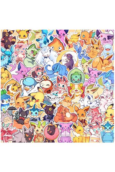 Choice 50pcs 10/30/50pcs Cute Pokemon Anime Stickers Kawaii Pikachu Eevee Graffiti Sticker Diy Phone Water