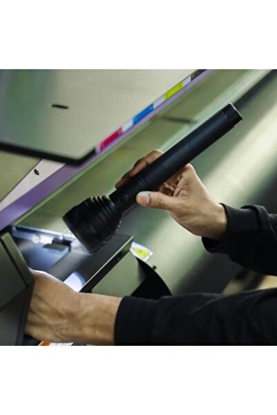 Geepas Rechargeable LED Flashlight, USB Rechargeable| 8hrs Working Torch | Lithium Battery