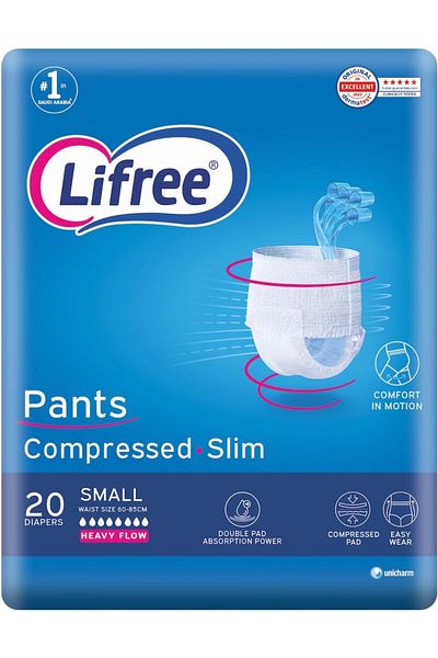 Lifree Lifree Adult Diapers Ultra Absorbent Thin Cloth, Small - 20 Diapers