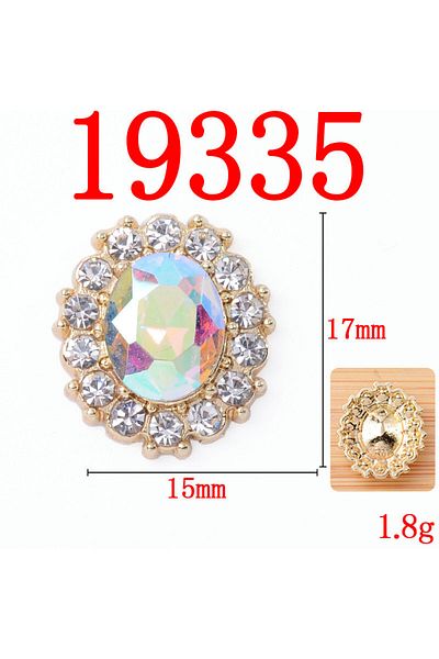 Choice 10Pcs Elegant Oval Rhinestone Decorative Button Edge Diamond Buckle DIY Crafts Clothing Bridal We...