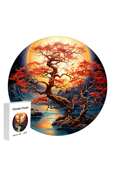 Choice H398-A3 أحجية خشبية شجرة ألوان الخريف صندوق هدايا رقيق هدية عيد الحب ش...