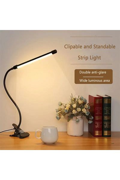 JOYINLED WHITE LED clip type desk lamp, student dormitory, bedroom, desktop, bedside reading lamp, eye protec