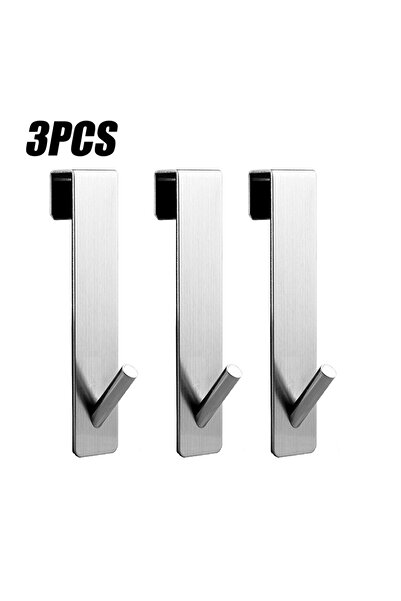 Choice فضة-3 قطع 1/2/3 قطع خطافات من الفولاذ المقاوم للصدأ لباب الدش خلف البا...