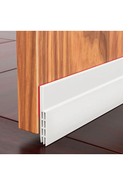 Choice White 100cm Rubber Door Bottom Seal Strip Flexible Wind Noise Reduction Stopper Door Blocker Anti Co