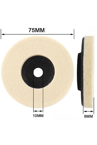 SI FANG 5pcs 75mm Wool Polishing Wheel Polishing Pads Angle Grinder Wheel Felt Polishing Disc For Metal Marb