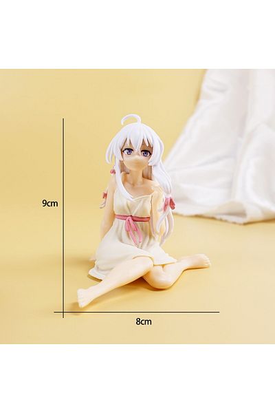 Choice 1pcs New Anime Wandering Witch: The Journey Elaina Figure Pvc Pajama Sitting Posture Model Toys Comp