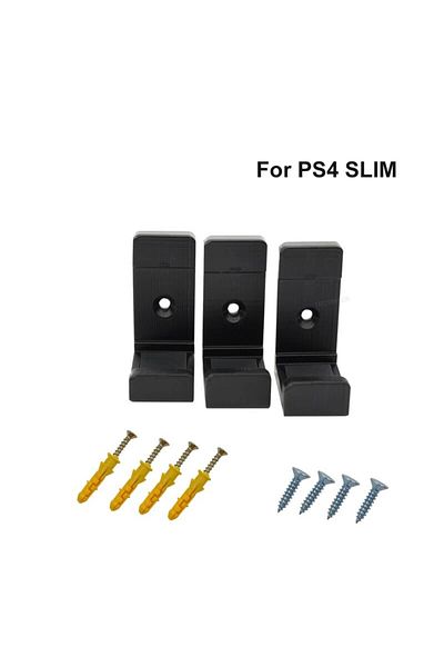TECTINTER For Ps4 Slim 3pcs Wall Mount For Ps4 Video Game Console Hanging Host Rack Hook Wall Bracket Holder B
