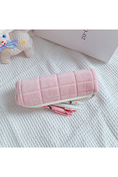 Choice Pinksmall Kawaii Pencil Case Creative Pillow Bag Large Capacity Short Fluff Bag For Girls School Sup
