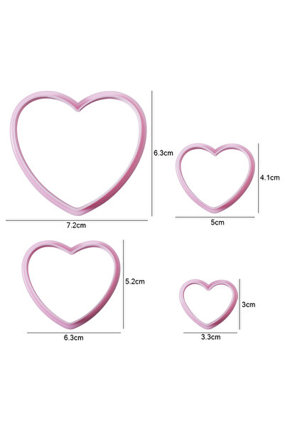 Choice 4pcs heart FAIS DU 4Pcs Heart Cookie Cutter Valentine's Day Love Shape...