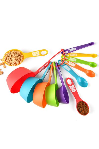 Choice 12pcs 12pcs Baking Tools Kitchen Measuring Spoon Set Plastic Measuring Cup With Scale Measuring Milk