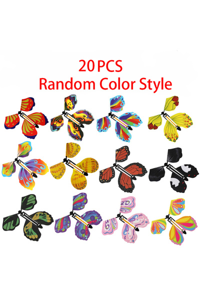 Choice ٢٠ قطعة من فراشات سحرية ملونة طائرة تعمل باللف، فواصل كتب رائعة، هدية ...