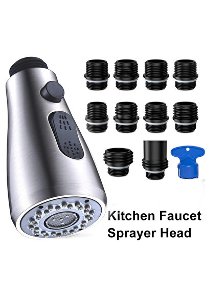 Choice رأس صنبور المطبخ المصقول البديل، 3 أوضاع، رشاش صنبور، 9 فوهات، رشاش دش...