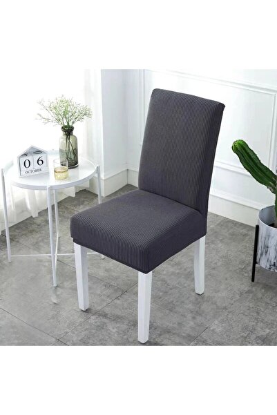 Choice غطاء كرسي مرن مقاوم للماء باللون الرمادي لغرفة الطعام والمطبخ وحفلات الزفاف والفنادق والمطاعم مضاد للبقع