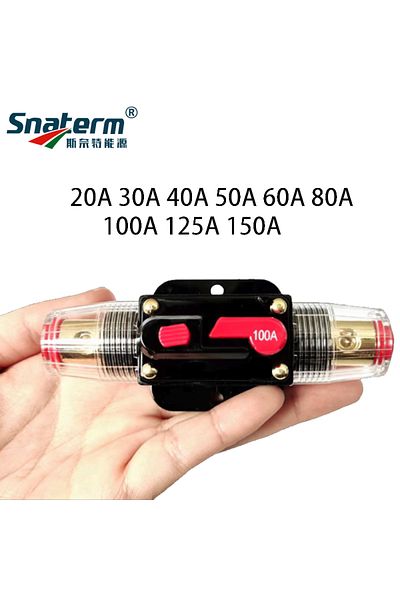 Choice 100a 150a 125a 100a 80a 60a 50a 40a 30a 20a 12v / 24v Dc Resettable Circuit Breaker Resettable Insur