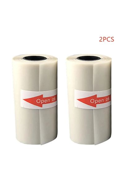 Choice 2pcs 57mm X 30mm Adhesive Transparent Thermal Paper Clear Thermal Sticker Paper For Mini Thermal Pri