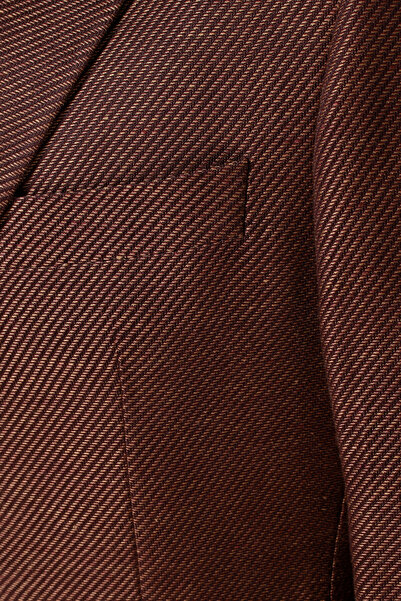 W Collection KAHVE DÜĞMELİ LİYOSEL CEKET