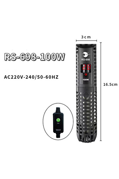 Choice سخان مياه غاطس لحوض السمك 220-240 فولت 50-60 هرتز 100 واط بشاشة LCD رقمية قابلة للتعديل لتسخين المياه