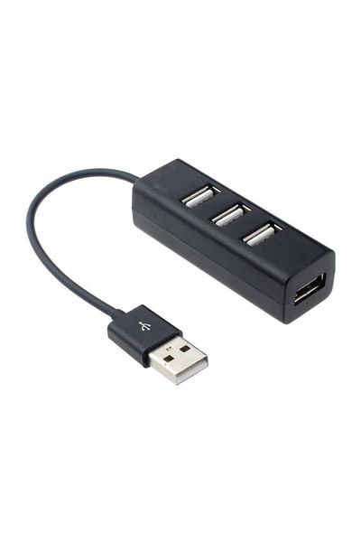 Choice موزع USB صغير أسود بأربعة منافذ ومحول موزع USB عالي السرعة ومحول موزع USB 2.0 الكل في واحد
