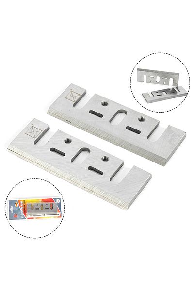Choice 2Pcs 82mm Electric Planer Blade Cutter HSS Edge Wood Planer Cutting For Makita 1900B KP0800 D2667...