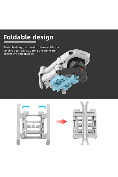 VAKIND Extended Height Foldable Landing Gear Tripod Stand Mini Drone Accessories Extension Legs For Dji ...