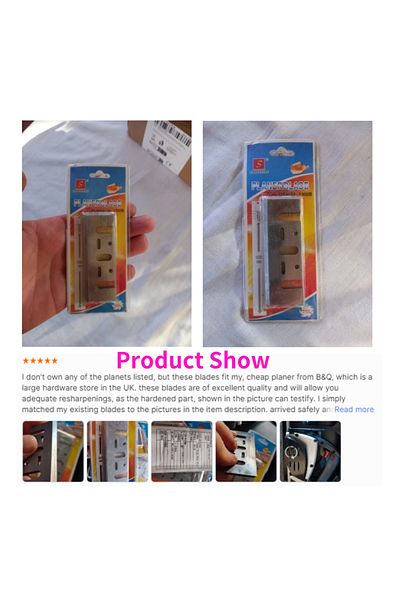 Choice 2Pcs 82mm Electric Planer Blade Cutter HSS Edge Wood Planer Cutting For Makita 1900B KP0800 D2667...