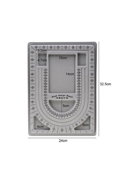 Choice 32.5x24cm 1pcs Flocked Bead Board Bracelet Necklace Beading Accessories Measuring Tools Design Jewel