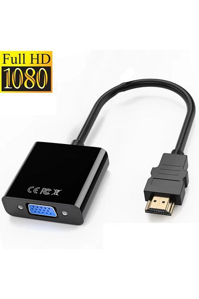DUTRIEUX كابل محول HDMI إلى VGA لأجهزة العرض DTV TV HDVD الكمبيوتر المحمول DP ذكر إلى VGA أنثى محول