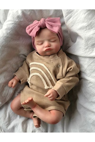 MRB Finished Doll 46cm Already Finished Painted Reborn Doll Rosalie Newborn Sleeping Doll Soft Hand-draw