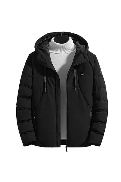 Choice L 9 Zone Heating Men's Heated Jacket, Winter Warm Outdoor Usb Electric Heated Jacket With 9 Carbon F