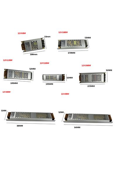 Choice 12v 180-240v 60w Ultra-thin Switching Power Supply Dc12v 24v 60w 120w 300w 400w Light Transformer Ac
