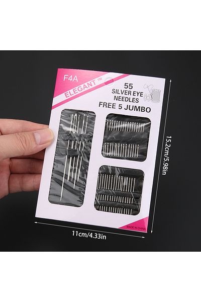 Choice 55pcs Sewing Needle Set Multi-functional Large Eye Stitched Quilt Sack Needle Various Types Of Hand-