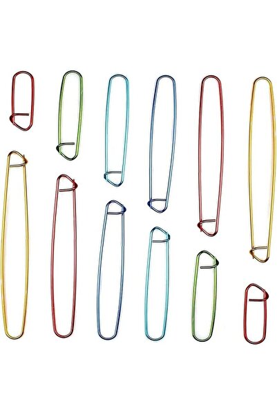 Choice army green 12Pcs Stitch Holders Markers Aluminium Yarn Stitch Holder S...