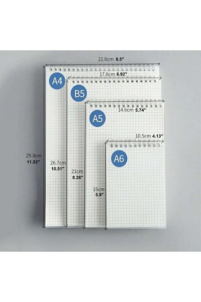 Choice دفتر ملاحظات حلزوني مقاس A5 A4 A5 B5، 120 ورقة، 240 صفحة، غلاف شبكي من البولي بروبلين