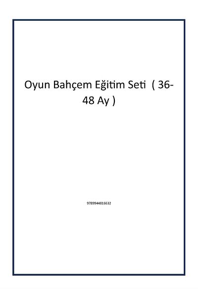 Ata Yayıncılık Play My Garden Educational Set (36-48 Months)