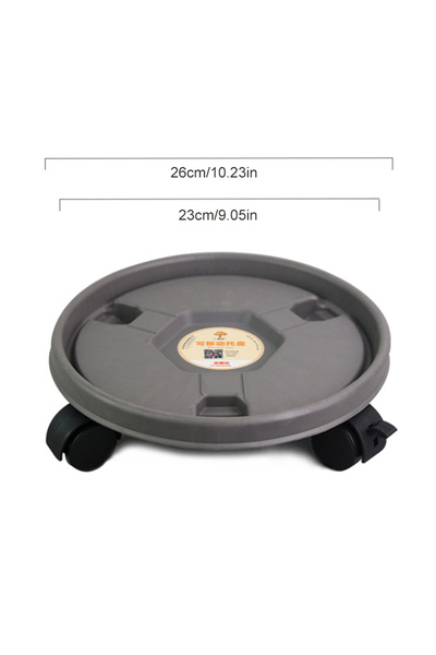 Choice 1C عجلات عالمية لأواني الزهور صينية بلاستيكية مستديرة حامل أواني الزهور شديد التحمل للنباتات المتحركة P