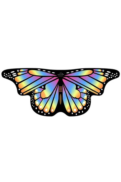 Choice 9 أجنحة الفراشة للأطفال، عباءة الجنية للفتيات، شال الجنية، فستان ملون ...